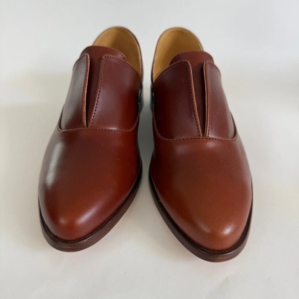 Nisolo Emma D'Orsay Oxford Brandy Leather Shoes WF-5000-BRA-0802 Size 8 NIB